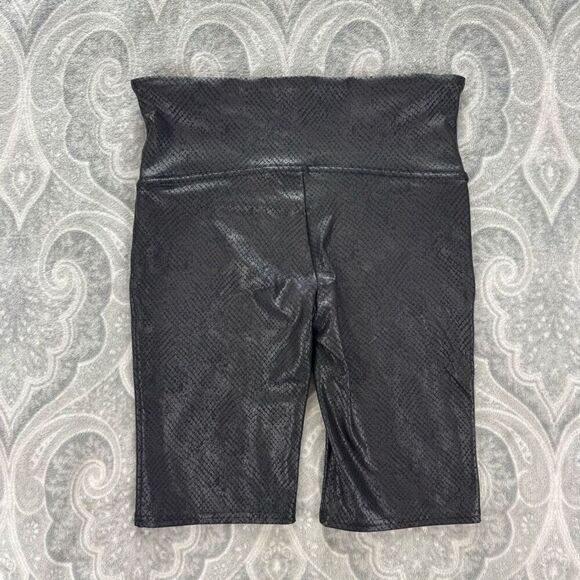 Womens Spanx Faux Leather Biker Shorts - Picture 2 of 4